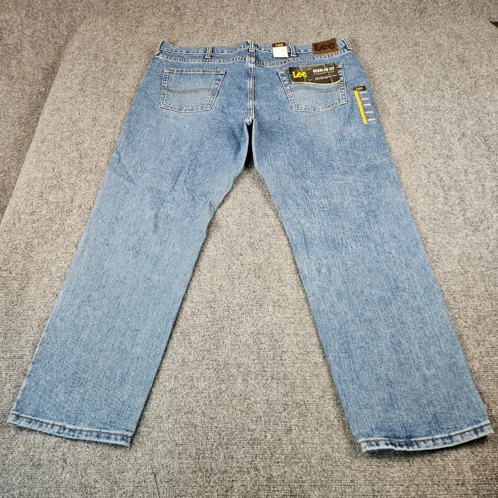 Lee Mens Regular Fit Straight Leg Jeans Vintage Stone Blue 42x29 NWT 102009023